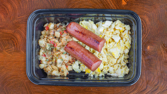 Scrambled Eggs, Southwest Potatoes, & Smoked Sausage